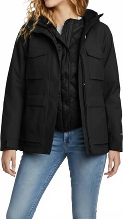 Eddie Bauer Three In One Down Inner Liner Jacket In Black