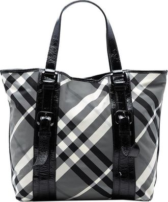 Burberry Pre-owned Burberry Medium Beat Check Nylon Victoria Tote Ladies ITTREGRO443CA