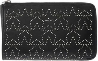 Jimmy Choo London Leather Clutch Bag (Pre-Owned)