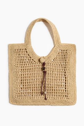 H&M Straw Tote Bag in Beige at Nordstrom