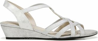 Life Stride Womens Yaya Wedge Sandal In Silver