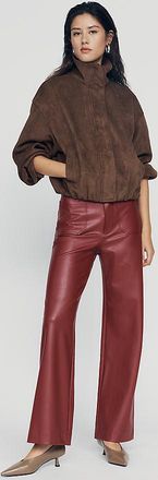 Maeve Colette Faux-Leather Full-Length Pants