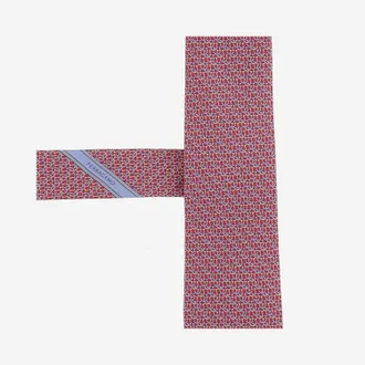 Ferragamo Silk Jacquard Necktie - Red