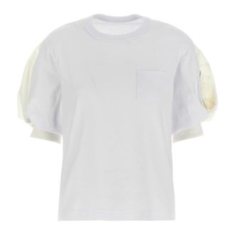sacai Dames, Tops, Wit, Maat: M Katoen