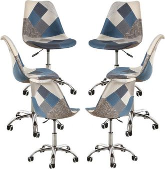 Regalos Miguel Regalos Miguel - Packs Sillas - Pack 6 Sillas Neo Patchwork - Patchwork Blue