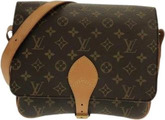 Louis Vuitton Pre-owned Cross Body Bags, male, Brown, Size: ONE SIZE Pre-owned Monogram Cartouchiere Shoulder Bag