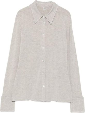 Toteme Light Grey Slim Solid Shirt