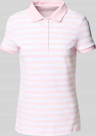 Christian Berg Regular Fit Poloshirt mit Strukturmuster in Rose, Gr&ouml;&szlig;e M