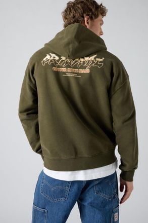 Levi's Two Horse Boxy Hoodie - Hombre - 2XL - Marr&oacute;n / Original Copper Rivet Maitake Brown Cotton