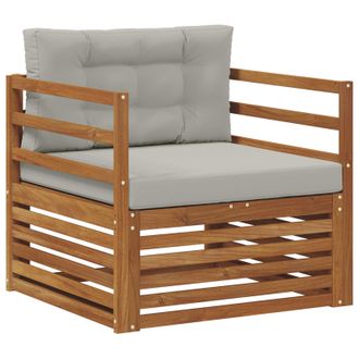 vidaXL Sof&aacute; De Exterior Madera De Acacia S&oacute;lida Y Poli&eacute;ster Vidaxl