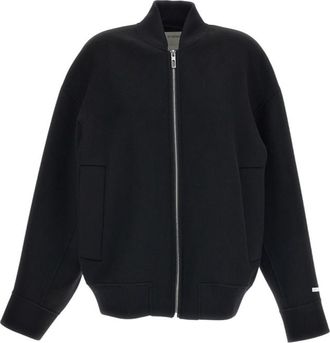 Sportmax Black Solid Mock Collar Blazer
