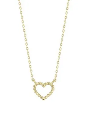 Ember Fine Jewelry 14k Gold Heart Pendant Necklace at Nordstrom Rack, Size 16