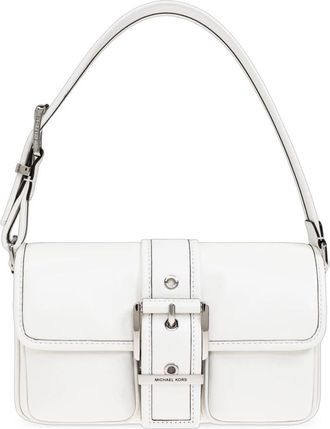 Michael Kors Colby Medium Leren Schoudertas - Dames - Schoudertassen - Wit - ONE Size - Leer - Tassen