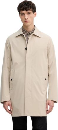 Trussardi Logo Patch Jas - Heren - Mantel - Beige - XL - Polyester - Jassen