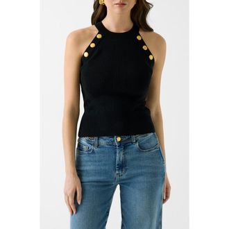 Marciano Loli Button Sweater Tank in Black at Nordstrom, Size X-Small