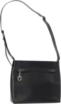 Ferragamo Pre-owned Shoulder Bags, female, Black, Size: ONE SIZE Pre-owned Leather Shoulder Bag