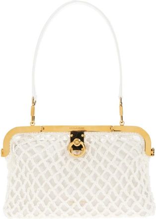Dolce & Gabbana Amanda Schoudertas - Dames - Clutches - Wit - ONE Size - Leer - Tassen