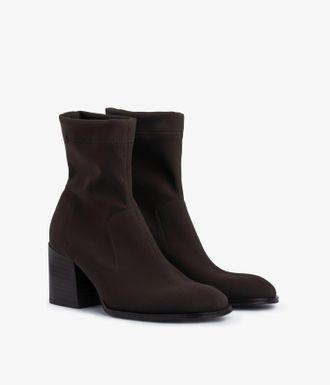 Pedro Garcia Boot midi heel in black microfiber| Marilo | Fall winter 25 | PEDRO GARCIA