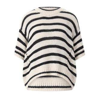 Roberto Collina Round-neck Knitwear, female, Multicolor, Size: XS Round-neck Knitwear