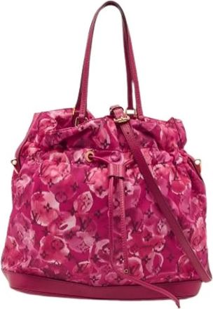 Louis Vuitton Pre-owned Nylon Bucket Bag - Dames - Vintage Tas - Roze - ONE Size - Nylon - Vintage