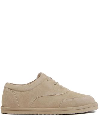 12 Storeez leather derby shoes - women - Leather/Sheep Skin/Shearling/Polyethylene vinyl acetate (PEVA) - 38 - Neutrals