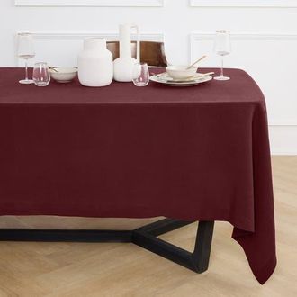Solino Home Linen Tablecloth for Dining Table, Holiday and Everyday Dining Table Decor - Sonoma in Burgundy at Nordstrom, Size Xx-Small
