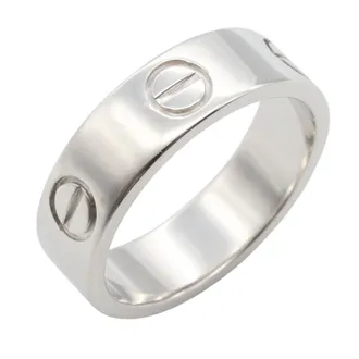 Cartier Love Silver White Gold (18K) Band Ring (Pre-Owned)