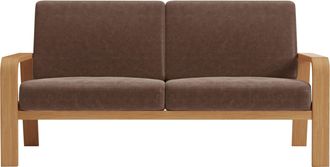 Sit&more 2,5-Sitzer »Kolding« Armlehnen aus eichefarbigem Buchenholz, verschiedene Bezüge und Farben