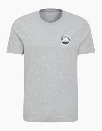 Mountain Warehouse Mens Mountain Warehouse Mens Pitolchry Mountain Cotton T-Shirt - Grey - Size: 38