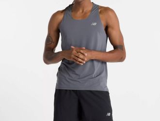 New Balance Race Day Tank In Graphite