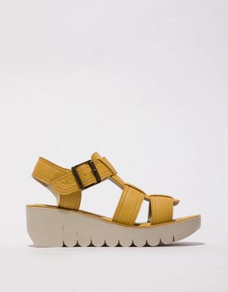 FLY London Womens Fly London YUDD236FLY Womens Sandals Bumblebee - Yellow - Size: 7