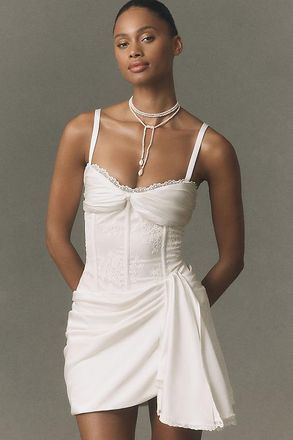 BHLDN Satin Bustier Sweetheart Mini Dress