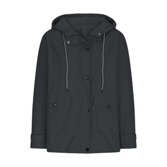 Generic Womens Hooded Jacket Fleece Lined Waterproof Windproof Coat with Pockets Mid Length Button Warm Jacket Ideal for Cold Rainy Days Commute Outdoor Adven