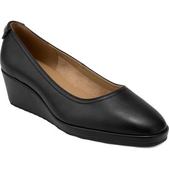 Aerosoles Roma Wedge Pump in Black/Black at Nordstrom, Size 8.5