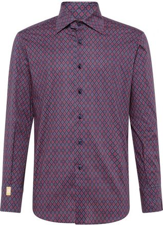 Billionaire Boys Club Silver Cut LS Flavio Geometric Shirt - Heren - Casual Overhemden - Veelkleurig - XS - Katoen - Overhemden
