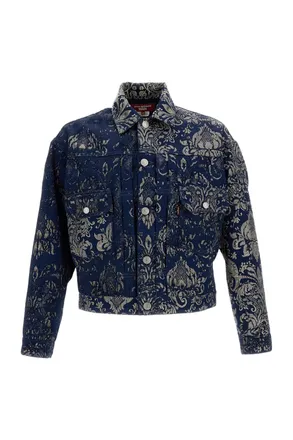 Junya Watanabe Blue Watanabe Man LeviS Damask Jacket