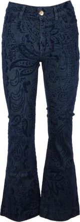 Shaft Flared Jeans - Dames - Flared Jeans - Blauw - W24 - Katoen - Jeans