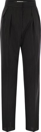Max Mara Sesamo Carrot Trousers In Wool Cloth