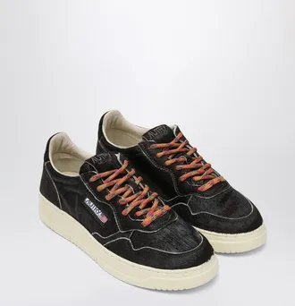 Autry Medalist Sneakers In Chocolate Pony Skin
