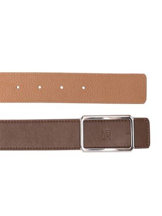 Maison Boinet Leather with Logo Debossing Belt - Brown