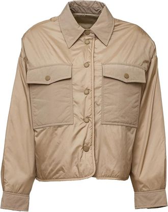 Max Mara Korte Omkeerbare Jas - Dames - Zomerjassen - Beige - 2XS - Katoen - Jassen