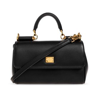 Dolce & Gabbana Tassen, Dames, Zwart, ONE Size, Katoen, My Sicily Handtas