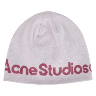 Acne Studios Gebreide wollen muts - Dames - Accessoires - Paars - Maat: ONE Size Wol