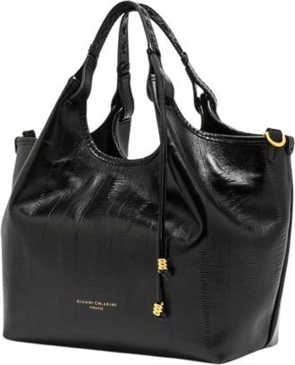 Gianni Chiarini DUA Tote - unisex - Shoppers - Zwart - ONE Size - Leer - Tassen