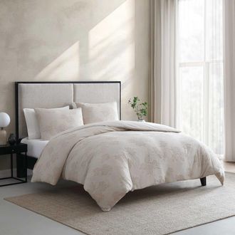 Vera Wang Roses Cotton Duvet Set in Beige at Nordstrom Rack, Size King