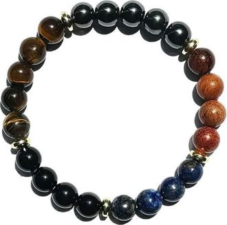 Generic Lazuli Tiger Eye Bracelet A Gemstone Jewelry That Is An Excellent For Family Or Loved Ones. Fashion Set (Gold, 12x9x1cm)