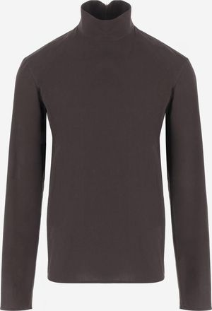 Gucci Mens Shirt Stretch Cotton Poplin Dark Brown