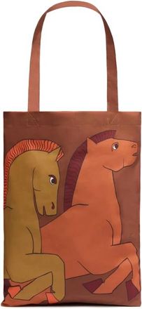 Inou&iuml; Editions Shopper Bag Cavale - Dames - Shoppers - Oranje - ONE Size - Leer - Tassen