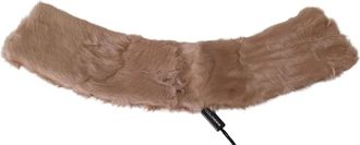 Dolce & Gabbana Fur Nek Kraag Lamsvel Sjaal - Dames - Wintersjaals - Beige - ONE Size - Accessoires
