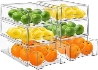 Sorbus Pack Of 6 Medium Fridge Drawers